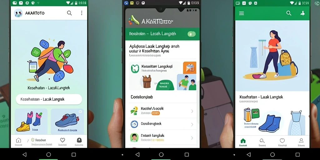 Tampilan antarmuka intuitif dari aplikasi Lacak Langkah AKARTOTO.