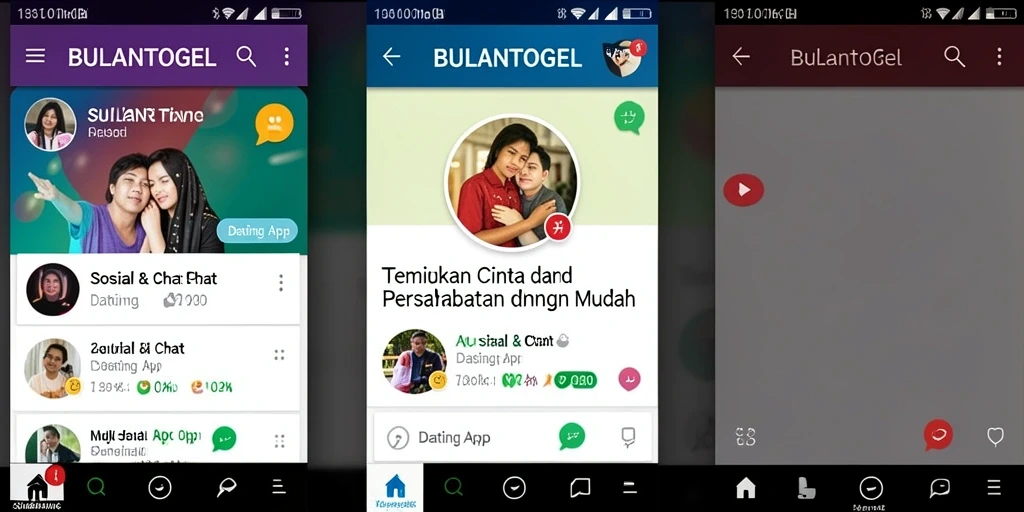 Tampilan antarmuka pengguna BULANTOGEL yang menarik dan intuitif.