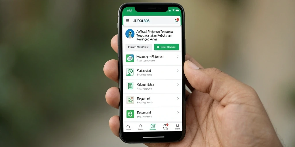 Antarmuka JUDOL303 yang sederhana dan fungsional untuk aplikasi Pinjaman.