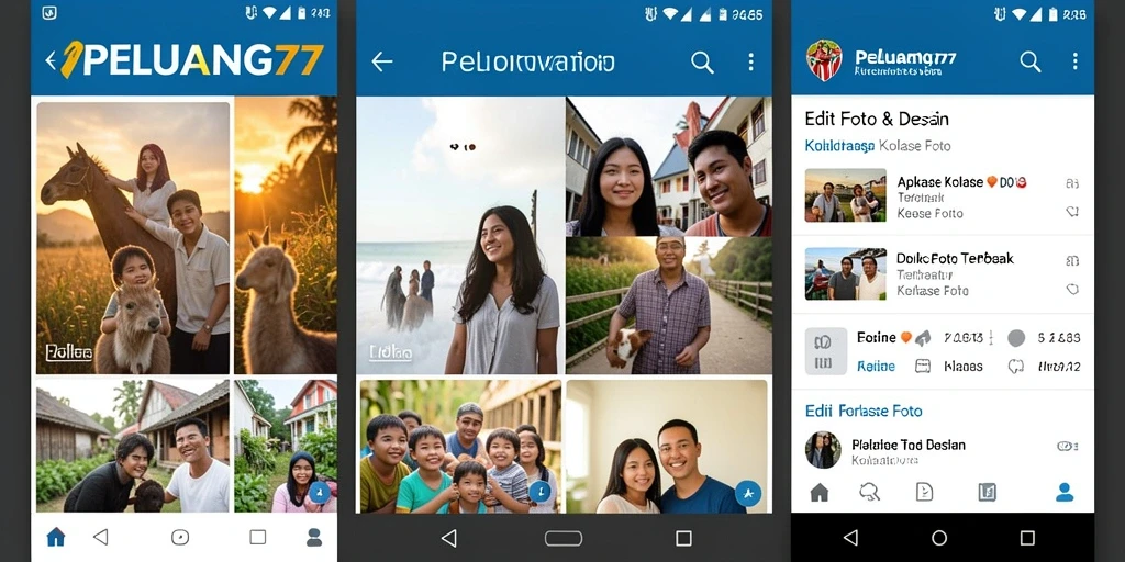 Tampilan antarmuka PELUANG77 untuk membuat kolase foto yang menarik.