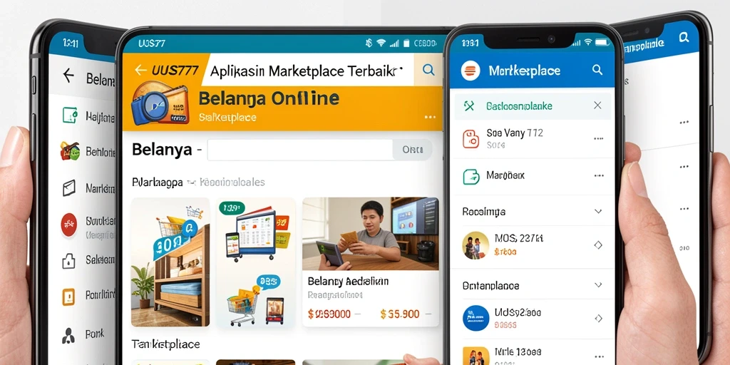 Screenshot utama UUS777 menampilkan antarmuka aplikasi Marketplace yang intuitif.