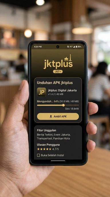 Tampilan halaman APK jktplus